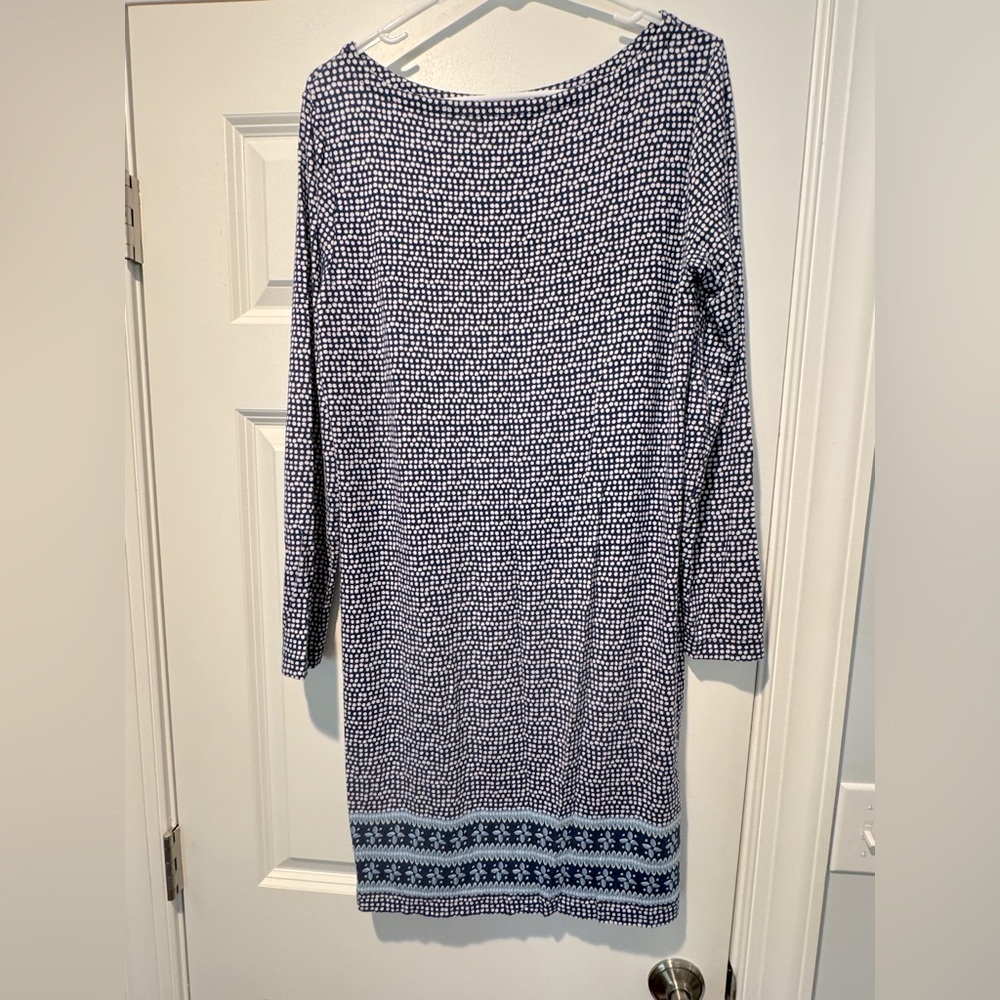 Vineyard Vines navy dotted dress